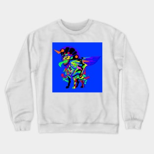 sphinx wild chimera creature cryptid monster ecopop alien world art Crewneck Sweatshirt